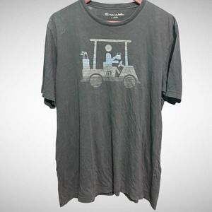 Travis Mathew Shirt Mens Large Short Sleeve  black T Shirt crew Neck Pre Owned